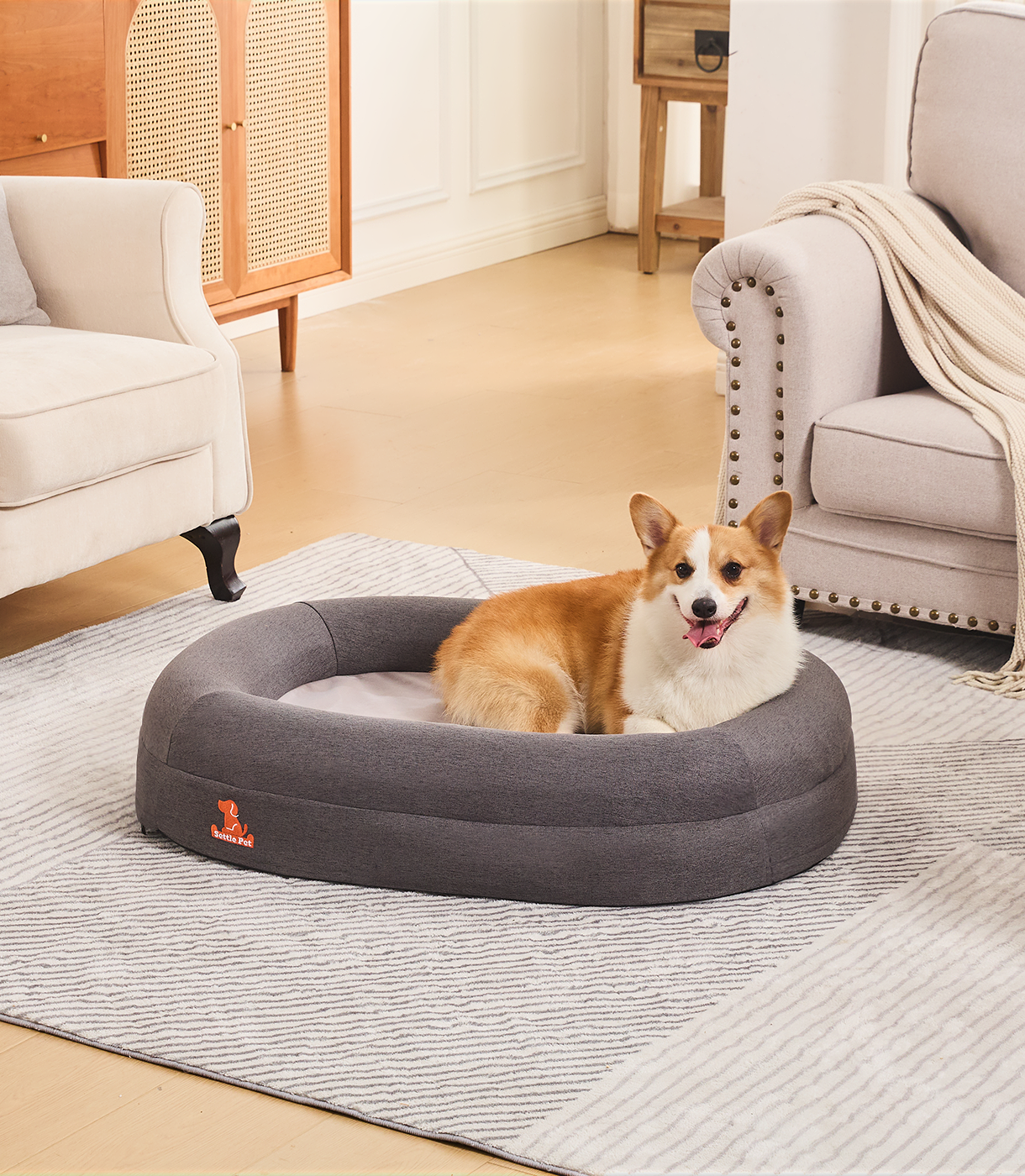 Medium Cloud Gray Settle Bed Cover