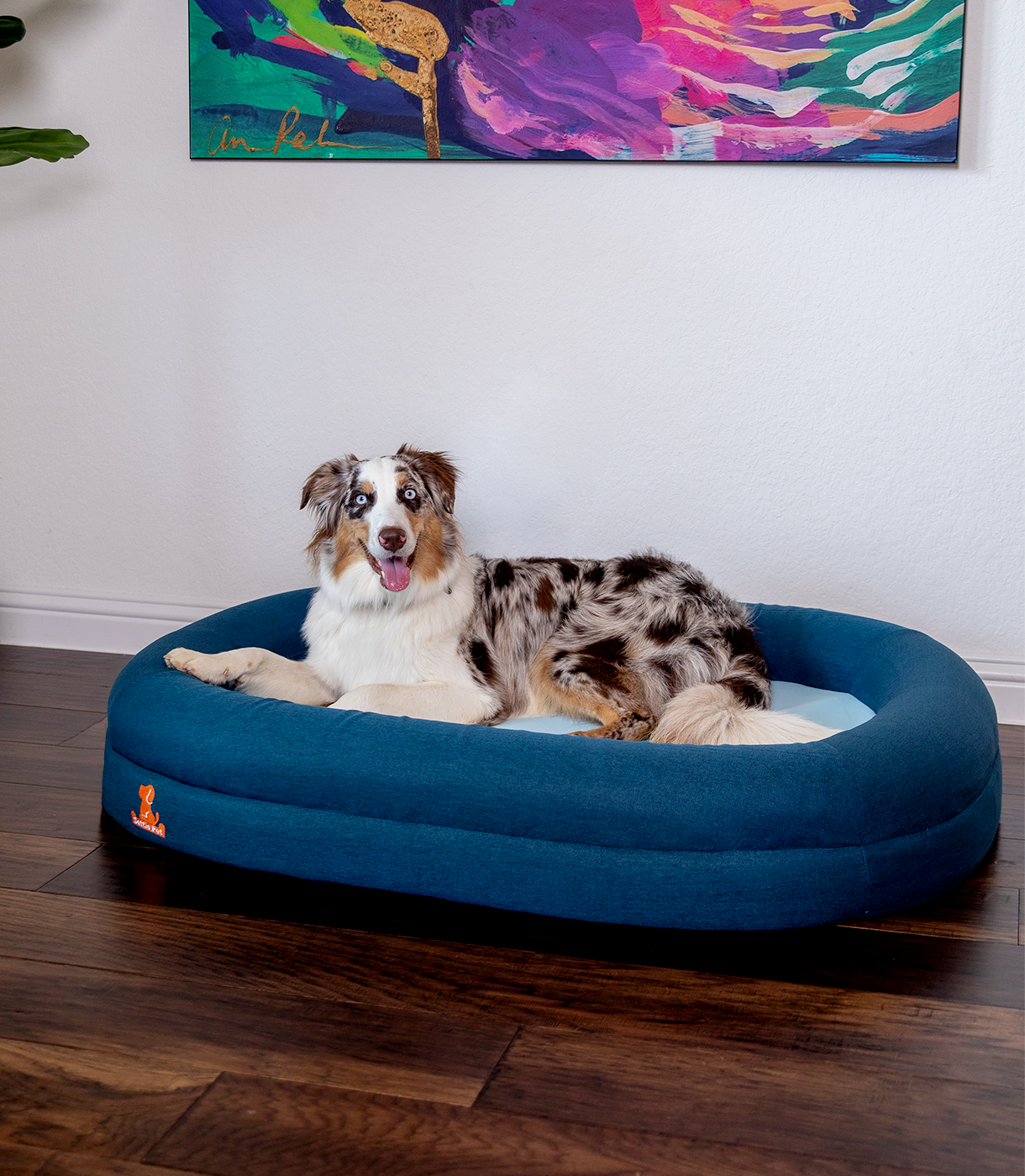 Large Twilight Blue Settle Bed