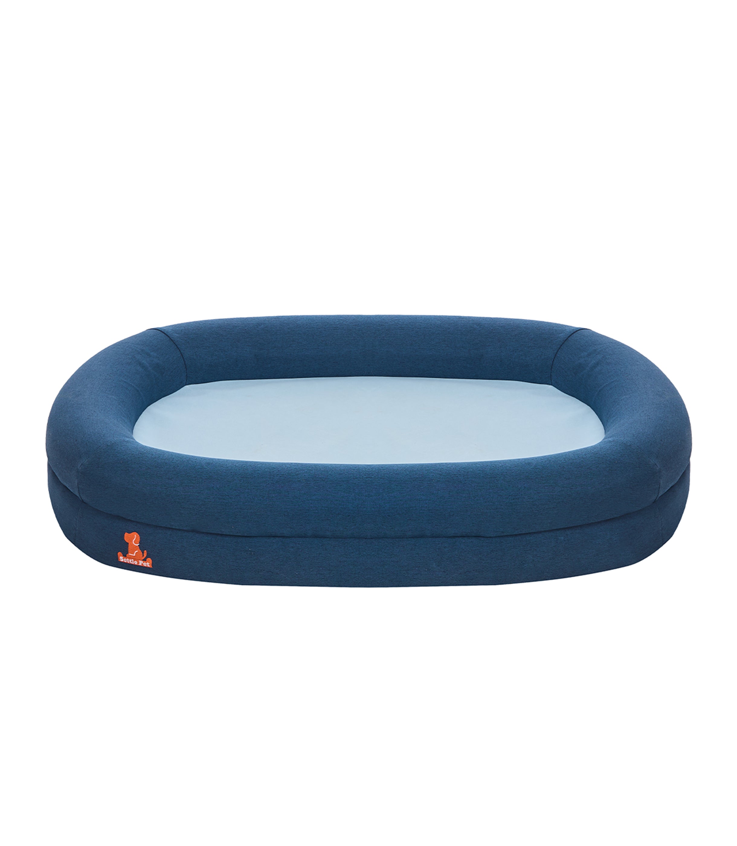 Large Twilight Blue Settle Bed