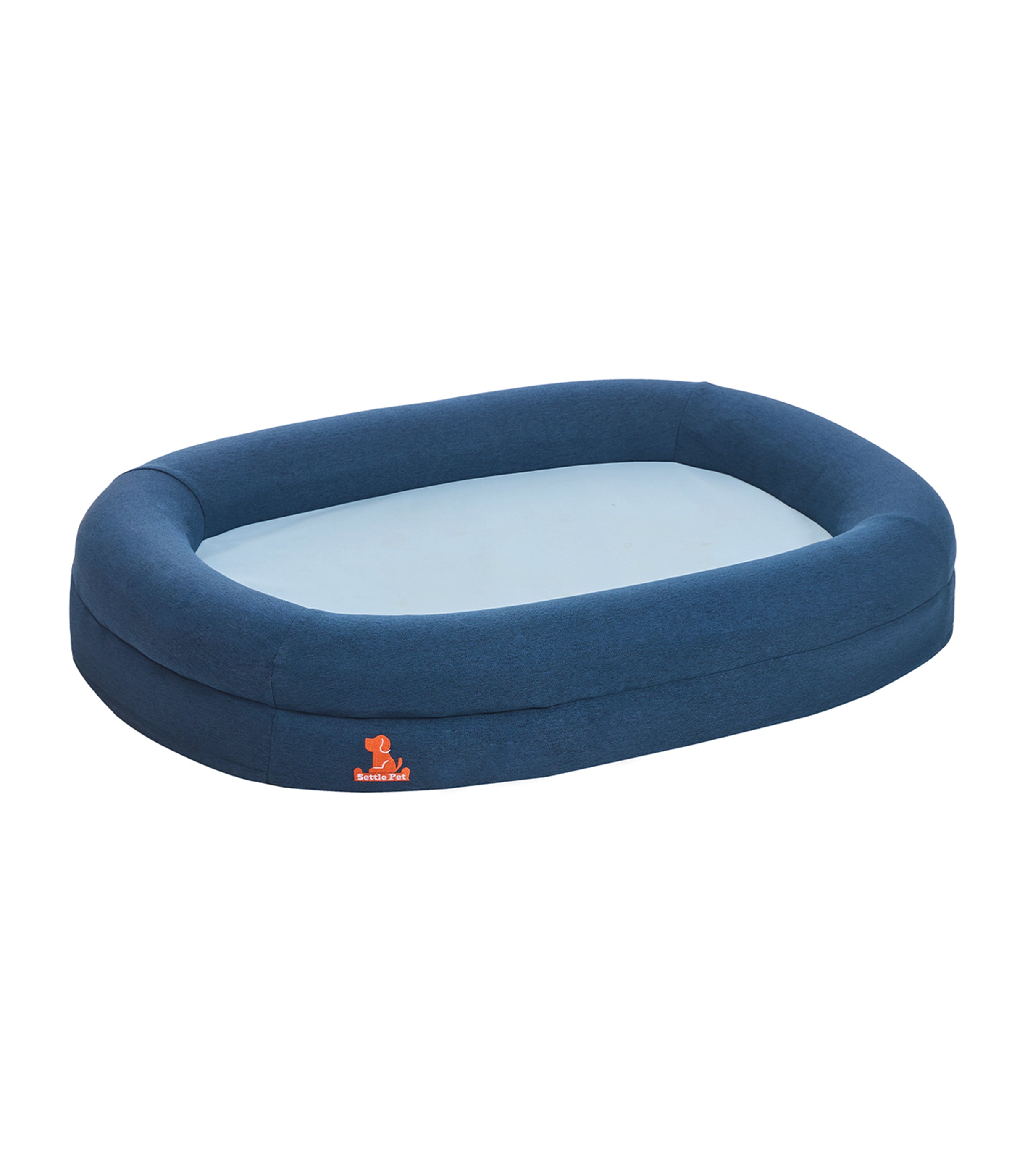 Large Twilight Blue Settle Bed