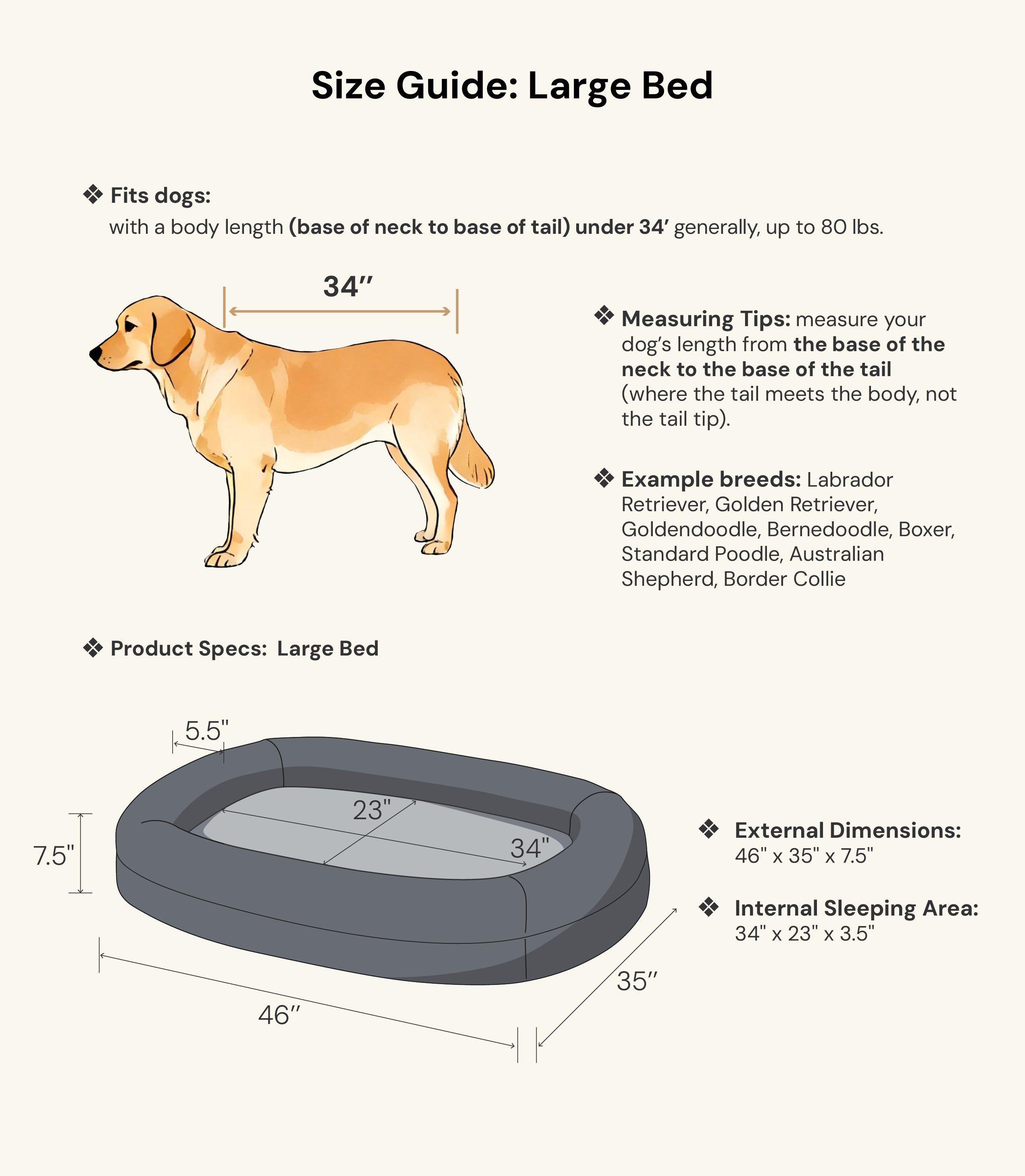 Large Cloud Gray Settle Bed