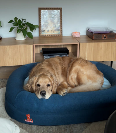 Large Twilight Blue Settle Bed