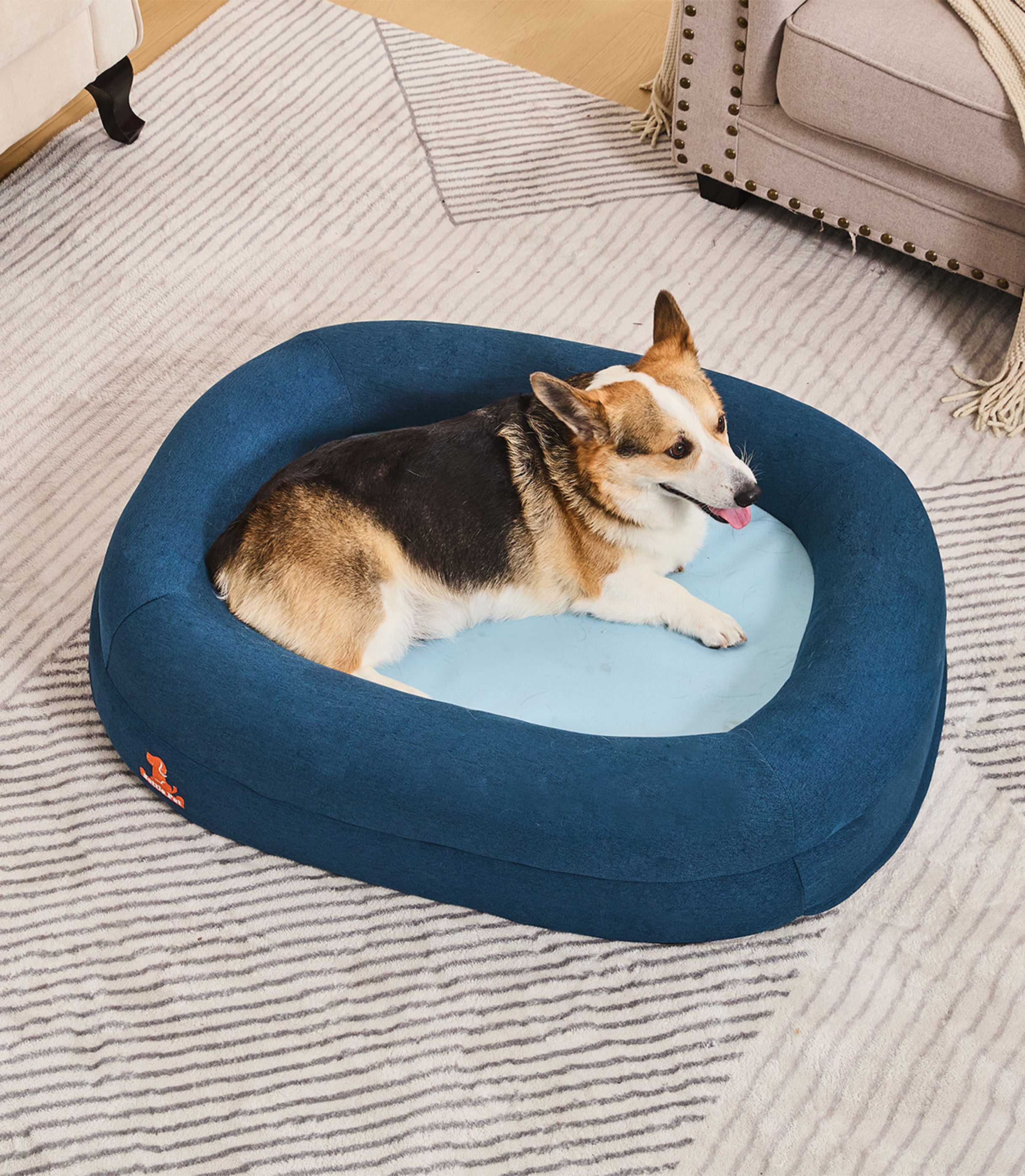 Medium Twilight Blue Settle Bed